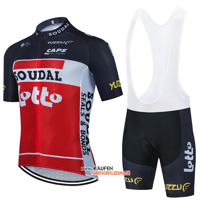 Lotto Soudal Kurzarmtrikot 2021 und Kurze Tragerhose Shwarz Wei Rot